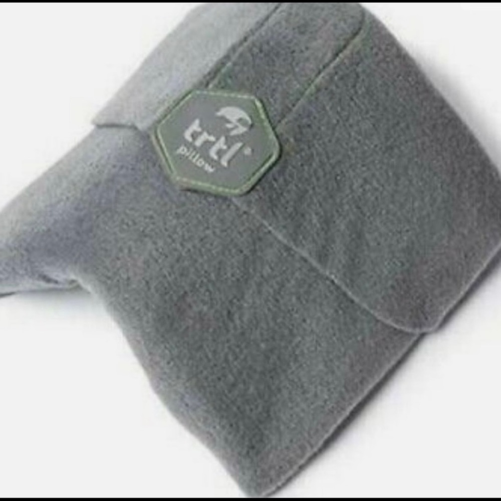 trtl Gray Memory Foam Neck Pillow for Travel & Home Comfort